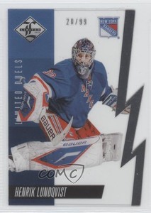 2012-13 Panini Limited Limited Duels Silver /99 Henrik Lundqvist #LD-3A HOF