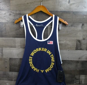 Under Armour Project Rock Shirt Mens Medium IsoChill Tank Top Hardest Worker Gym - Picture 1 of 13