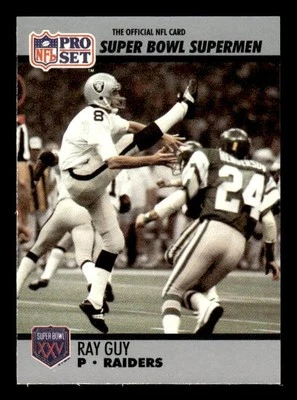 1990-91 Pro Set Super Bowl XXV Silver Anniversary #116 Ray Guy - Image 1 of 2