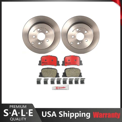 Kit de freno trasero Brembo pastillas de cerámica rotores de disco recubiertos para Scion tC 2.4 L4 05-10 Foto 1 de 4