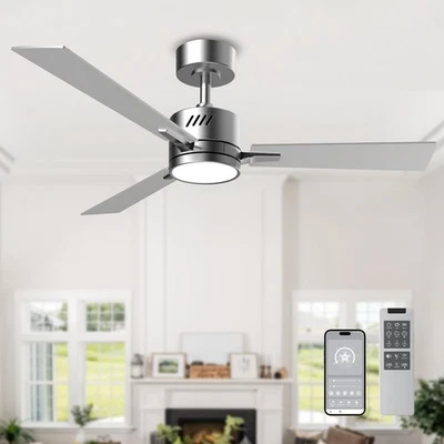 42 inch Ceiling Fan with Light,Outdoor Ceiling Fans with Lights and Remote,Re... - Image 1 of 4
