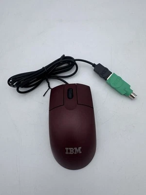 IBM Wired USB Optical 3-Button Mouse w/ Scroll Wheel Red MO28BO New Unused - Image 1 of 4