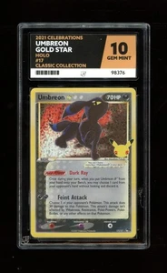 Tarjeta de Celebraciones Pokémon Umbreon Juego de Cartas Coleccionables Gold Star As 10 17/17 ref320 - Imagen 1 de 2