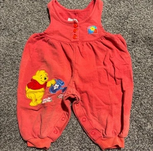 Vintage Pooh Baby Overalls 6/9 Months  - Picture 1 of 6