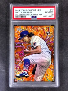 2024 Topps Chrome Shota Imanaga Celebracion Orange Refractor /25 Rookie PSA 10 - Bild 1 von 2