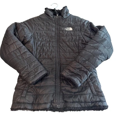 Chaqueta acolchada The North Face para niñas negra forrada de lana aislada talla L 14 16 Foto 1 de 4