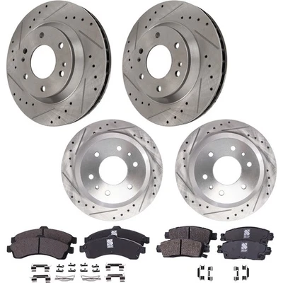 Front & Rear Brake Disc Rotors and Pads Kit for Olds Chevy Isuzu Ascender Envoy - Image 1 of 4
