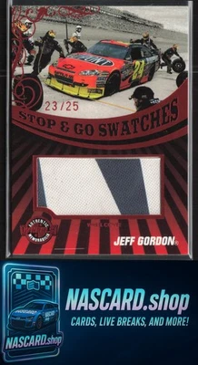 2009 Wheels Main Event Jeff Gordon Stop and Go Swatches-Wheel Cover-Red #/25 - Image 1 of 2
