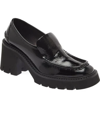 $670 Pedro Garcia Zavanna Mocasín Tacón Bloque PLATAFORMA CHAROL NEGRO 38 Foto 1 de 4