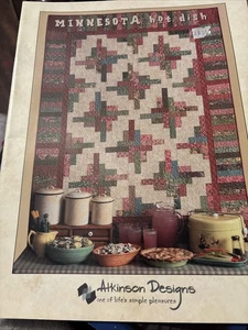 Vtg Rare Atkinson Designs MINNESOTA HOT DISH Quilt 2000 patterns Bk - Picture 1 of 1