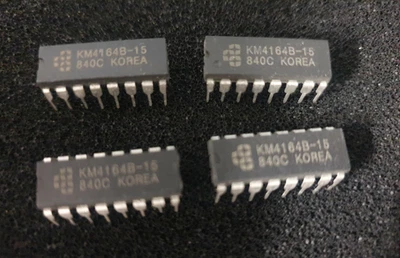 4 x KM4164 - 15 Samsung 4164 Upper RAM Chips - Sinclair ZX Spectrum + Others
