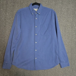 Carbon 2 Cobalt Button Down Shirt Mens Small Polka Dot Long Sleeve Preppy School - Picture 1 of 8