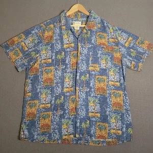 Havana Jack's Cafe Men's Size XXL Button Up Shirt Hawaiian Stained Glass Vintage - Picture 1 of 14