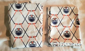 Edmonton Oilers NHL Pair of NEW Pillow Slip Cases 29" x 19" Polyester - Imagen 1 de 4