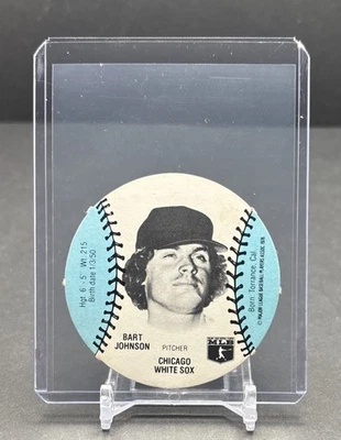 1977 BURGER CHEF FUN MEAL DISCS MLB #NNO Bart Johnson Chicago White Sox MSA NM - Image 1 of 2