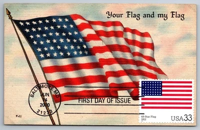 #3403s 48 Star Flag 1912 FDC Maxi Card - Image 1 of 2