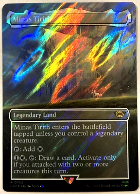 MTG Minas Tirith Borderless BORDERLESS SURGE FOIL Lord Of The Rings 0752 NM - Image 1 of 4