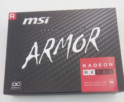 MSI Radeon RX 580 4GB RADEON RX 580 ARMOR 4G OC Video Card As-Is Parts - Image 1 of 4