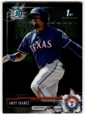 2017 Bowman Chrome Prospects Andy Ibanez #BCP36 Texas Rangers - Image 1 of 2