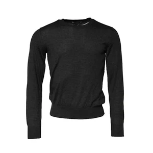 DOLCE & GABBANA Sweater Gray Cashmere Crew Neck Sweatshirt IT44/US34/XS 750usd - Picture 1 of 6