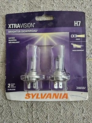 Paquete de 2 bombillas halógenas de alto rendimiento SYLVANIA H7 XtraVision NUEVO  Foto 1 de 4