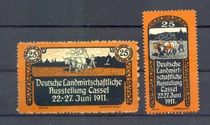 PLAKATMARKEN=DEUTSCHLAND=KUH KUH MILCH=1911 KASSEL 2 ST. -F/ SS-@448 - Bild 1 von 1