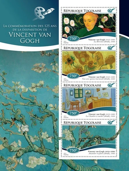 2015 TOGO MNH. VINCENT VAN GOGH   Y&T # 4426-4429  |  Michel Code: 6569-6572 - Image 1 of 1