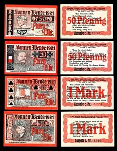 Parey on Elbe, German Notgeld 1921 "Otto Von Bismarck" Set Four Notes - UNC RARE - Picture 1 of 1