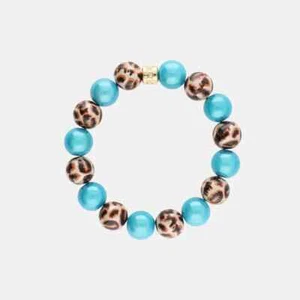 MAGIC PEARL Perlenarmband Wild Magic - LEO LAGOON/Gold, Handgefertigt - Bild 1 von 1