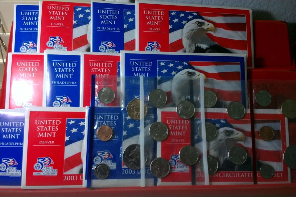 LOT of 6 Sets 2003 U.S. Uncirculated Sets P and D - Image 1 of 1