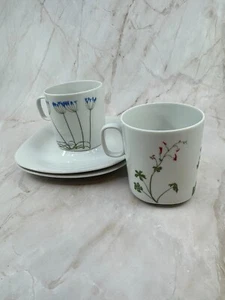 Set of Two Block Henry Evans Langenthal "Brodiaea & Larkspur" Cups & S's - Picture 1 of 9