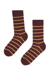 BestSockDrawer JOONAS burgundy striped suit socks - Picture 1 of 1
