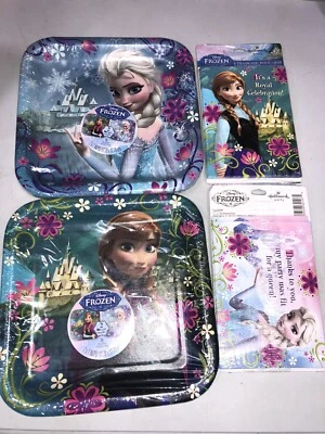 Disney Platos Frozen (8ct) 7" Fiesta de Cumpleaños Sello 8 Invitaciones 8 Gracias Foto 1 de 4