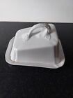 WM Bartleet & Sons Large White Porcelain Cheese Dish Dome in Excellent Condition