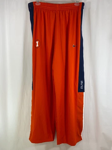 Nike Dri-Fit University Illinois Fighting Illini Tear Away Track Pants 2XL Cover