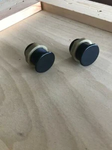 2 SLOT MACHINE BLANKS FOR UNUSED BUTTON AREAS, 1-1/4" DIAMETER AT TOP - Picture 1 of 2