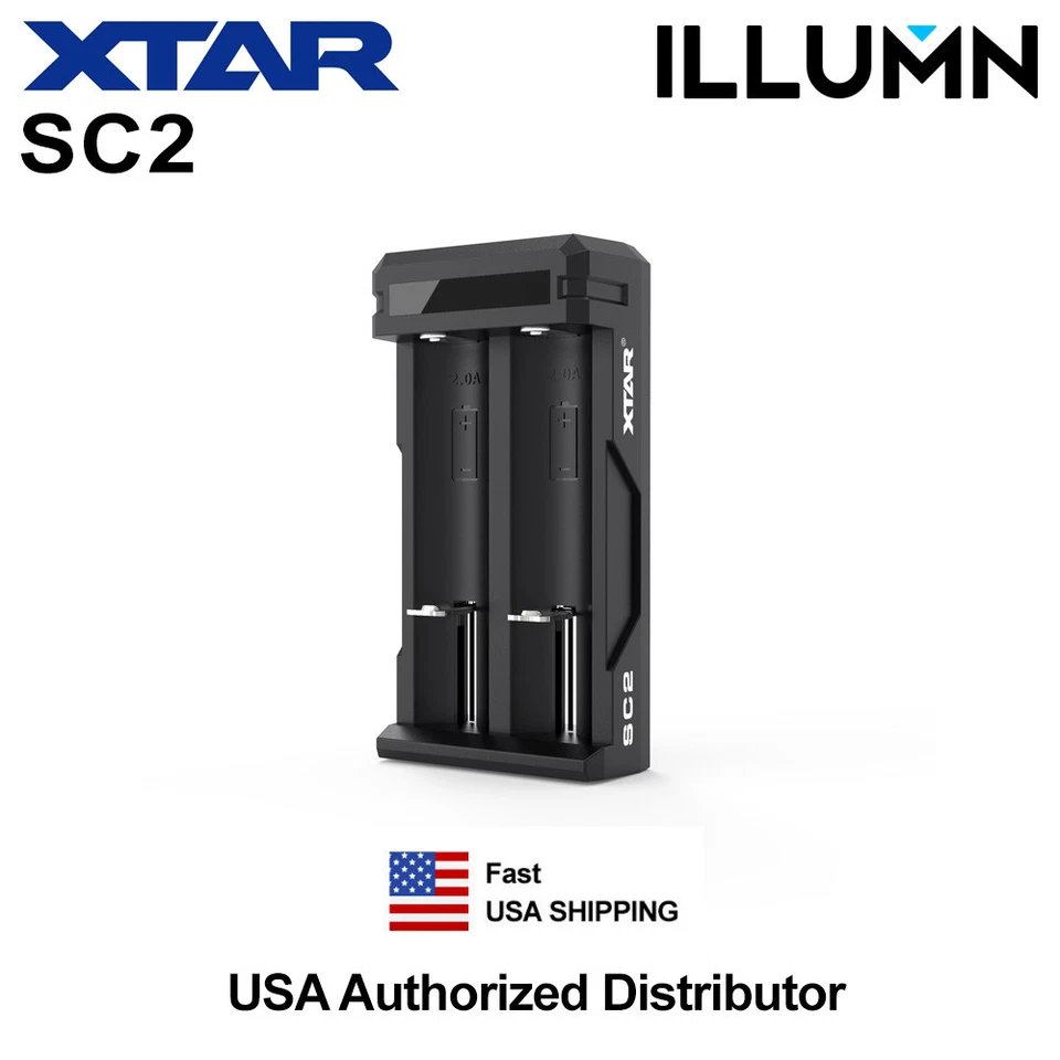 XTAR SC2 Up to 3A Lithium Ion Battery Charger with QC 3.0 20700/21700 Compatible - Image 1 of 1