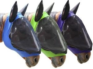 Derby Originals UV-Blocker Mesh Lycra Horse Fly Mask w/ Ears, 1 Yr Wty - Picture 1 of 18