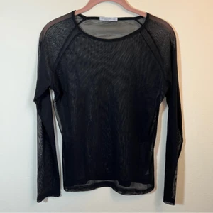 Mangopop Black Mesh Layering Top XL - Picture 1 of 10