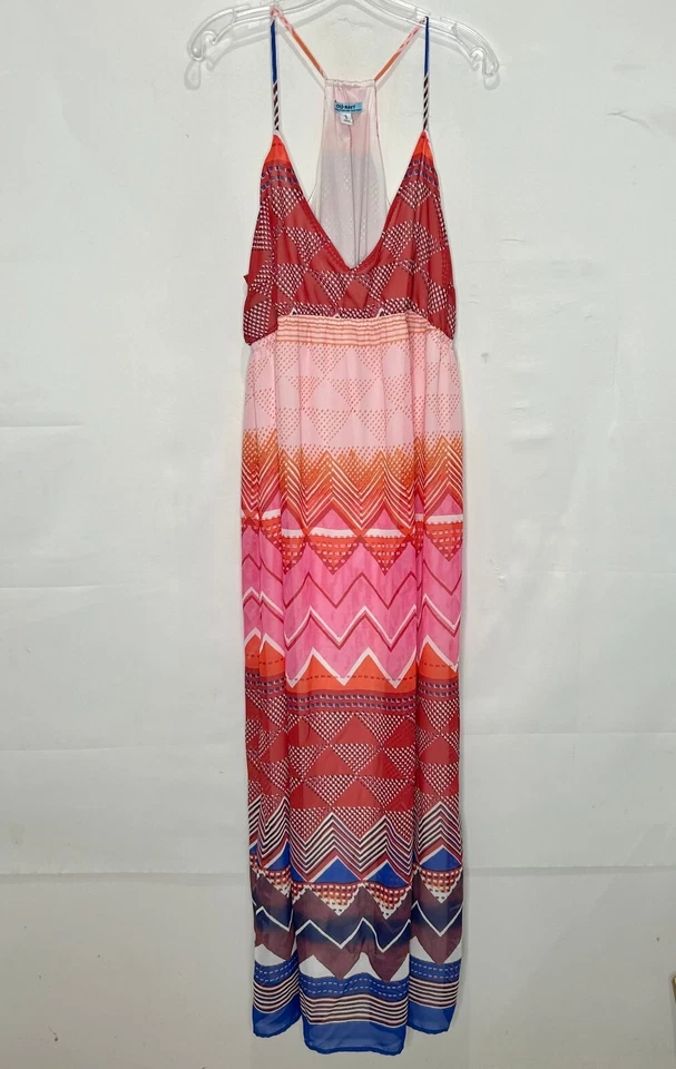 Old Navy Womans Dress XL Maternity Colorful Empire Elastic Waist Spaghetti Strap - Image 1 of 4