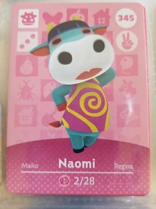 #345 Tarjeta amiibo de Naomi Animal Crossing serie 2 - Imagen 1 de 1