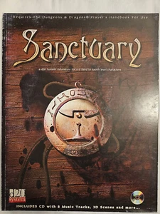 D20 RPG Sanctuary fantasy setting module with CD 3D scenes music D&D 3rd 3.5 - Picture 1 of 5