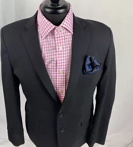 Boggi Milano Black Blazer 2 Button Italian Style Size 50 EU 40 US - Picture 1 of 9