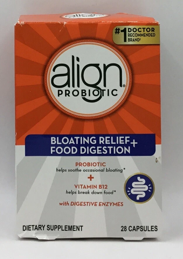 Align Probiotic Bloating Relief+Food Digestion 28 CT EXP 8/26 IMPERFECT BX - Image 1 of 1