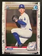 2020 Bowman Draft Chrome 1st Bowman Bobby Miller #BD-38 - Los Angeles Dodgers