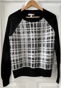 BANANA REPUBLIC Women’s Size Small S  Sweater Merino Wool & Alpaca Black Gray - Picture 1 of 18