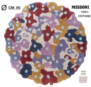 RUNDER TEPPICH MISSONI 100% BAUMWOLLE DURCHMESSER CM. 80 - Bild 1 von 9
