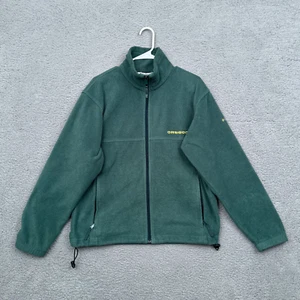 Columbia Oregon Ducks Men's Fleece Jacket Medium M Green Full Zip Pockets Warm - Picture 1 of 21