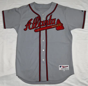 Majestic AUTHENTIC Collection Atlanta Braves grau Trikot 48 unbedruckt Authentication - Bild 1 von 18