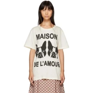 GUCCI Maison De L'Amour $498 Autumn 2019 White 19"x25'' Italy Small S Shirt - Picture 1 of 12